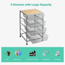 Load image into Gallery viewer, 4 Drawer Mesh Shelves Basket Utility Heavy Duty Storage Organizer