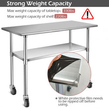 Load image into Gallery viewer, NSF Stainless Steel Commercial Kitchen Prep & Work Table