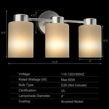 Load image into Gallery viewer, Modern 3-Light Glass Wall Lamp