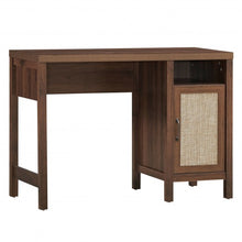 Load image into Gallery viewer, Rustic Computer Desk Writing Table Study Workstation with Storage Cabinet-Walnut