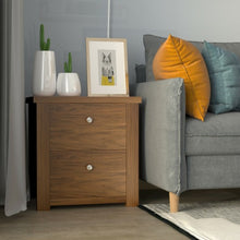 Load image into Gallery viewer, 2- Tiers Bedside Sofa Table -Walnut