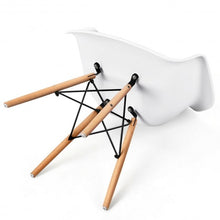 Load image into Gallery viewer, Set of 2 Mid-Century Dining Arm Chairs with Wood Legs