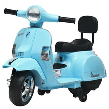 Load image into Gallery viewer, 6V Kids Ride On Vespa Scooter Motorcycle for Toddler-Light Blue