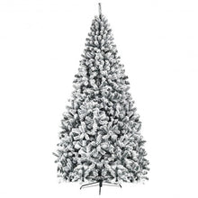 Load image into Gallery viewer, 9 Feet Artificial Christmas Tree with Premium Snow Flocked Hinged