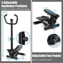 Load image into Gallery viewer, Twist Stair Stepper Machine with Handlebar and Monitor