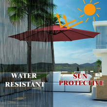Load image into Gallery viewer, 10 Ft Patio Offset Hanging Umbrella with Easy Tilt Adjustment-Burgundy