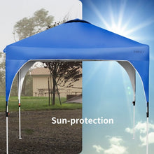 Load image into Gallery viewer, 8' x 8' Outdoor Pop Up Tent Canopy Camping Sun Shelter with Roller Bag-Blue