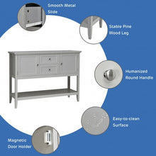 Load image into Gallery viewer, Wooden Sideboard Buffet Console Table w/ Drawers and Storage-Gray