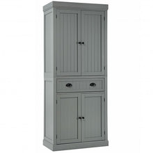 Load image into Gallery viewer, Cupboard Freestanding Kitchen Cabinet w/ Adjustable Shelves-Gray