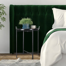 Load image into Gallery viewer, Metal Tray Round End Table Living Room Sofa Side Table