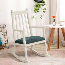 Load image into Gallery viewer, Children's Wooden Rocking Chair with Cushion-White
