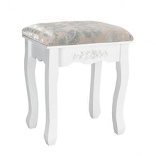 Load image into Gallery viewer, Vanity Table Set with Oval Mirror and 4 Drawers