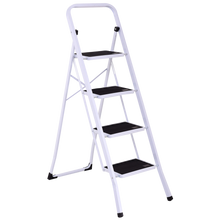 Load image into Gallery viewer, 4 Steps Folding Heavy Duty Steel Anti-slip Ladder