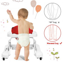 Load image into Gallery viewer, 2-in-1 Foldable Baby Walker with Adjustable Heights-Red