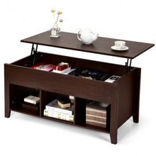 Load image into Gallery viewer, Lift Top Coffee Table with Storage Lower Shelf-Brown