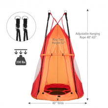 Load image into Gallery viewer, Kids Hanging Chair Swing Tent Set-Orange