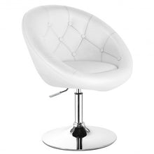 Load image into Gallery viewer, 1Pc Adjustable Modern Swivel Round Tufted-White
