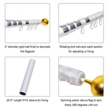 Load image into Gallery viewer, 25ft Telescoping Flagpole 2 US America Flag Kit