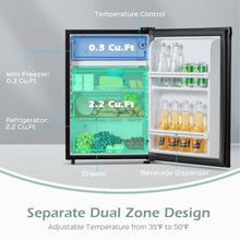 Load image into Gallery viewer, 2.5 Cu Ft Compact Single Door Refrigerator with Freezer-Black