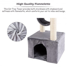 Load image into Gallery viewer, 37" Cat Tree Condo Scratch Post Kitten Pet House-Gray