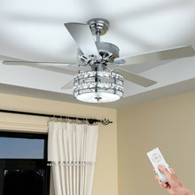 Load image into Gallery viewer, 52" Classical Crystal Ceiling Fan Lamp