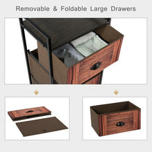 Load image into Gallery viewer, 3 Drawer Fabric Dresser Storage Tower Nightstand