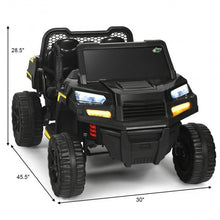 Load image into Gallery viewer, 12V Battery Powered Kids Ride On Dumpbed Truck RC-Black