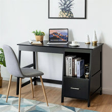 Load image into Gallery viewer, 47.5" Modern Home Computer Desk with 2 Storage Drawers-Black