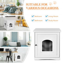 Load image into Gallery viewer, Side Table Nightstand Decorative Cat House-White