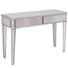 Load image into Gallery viewer, Mirrored Makeup Table Desk Vanity for Women with Drawers