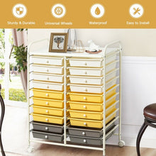 Load image into Gallery viewer, 20 Drawers Storage Rolling Cart Studio Organizer-Yellow