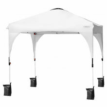 Load image into Gallery viewer, 8' x 8' Outdoor Pop Up Tent Canopy Camping Sun Shelter with Roller Bag-White