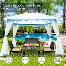Load image into Gallery viewer, 2-Tier 10' x 10' Patio Gazebo Canopy Tent w/ Side Walls