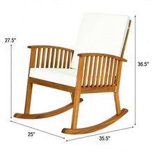 Load image into Gallery viewer, Outdoor Acacia Garden Wood Rocking Chair