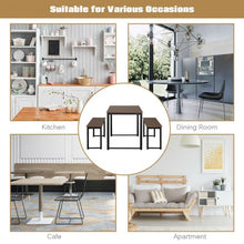 Load image into Gallery viewer, Modern 3 Piece Dining Table with 2 Benches
