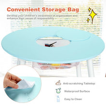 Load image into Gallery viewer, Wood Activity Kids Table and Chair Set with Center Mesh Storage for Snack Time and Homework-Green