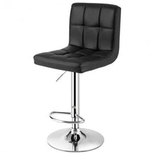 Load image into Gallery viewer, Adjustable Swivel Bar Stool with PU Leather-Black