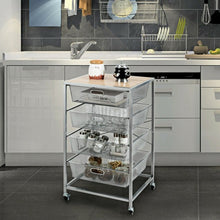 Load image into Gallery viewer, 4 Drawer Mesh Shelves Basket Utility Heavy Duty Storage Organizer-Natural