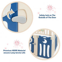 Load image into Gallery viewer, 14-Panel Baby Playpen Kids Activity Center Foldable Play Yard with Lock Door
