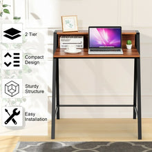 Load image into Gallery viewer, 2 Tier Computer Desk PC Laptop Table Study Writing Home Office Workstation-WAL