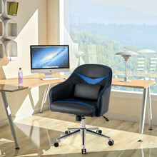 Load image into Gallery viewer, Office Chair Adjustable Height with Massage Lumbar Support-Blue