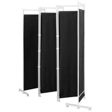 Load image into Gallery viewer, 6-Panel Room Divider Folding Privacy Screen -Black