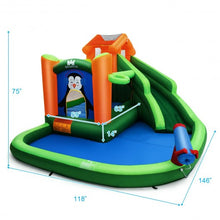 Load image into Gallery viewer, Inflatable Water Park Bouncer with Climbing Wall Splash Pool Water Cannon