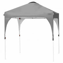 Load image into Gallery viewer, 6.6 x 6.6 FT Pop Up Height Adjustable Canopy Tent with Roller Bag-Gray