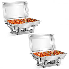 Load image into Gallery viewer, 2 Packs Stainless Steel Full Size Chafing Dish