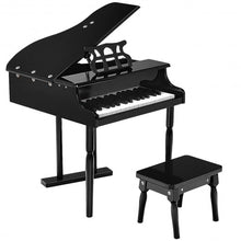 Load image into Gallery viewer, 30-key Children Grand Piano with Bench -Black