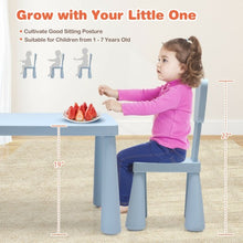 Load image into Gallery viewer, 3-Piece Toddler Multi Activity Play Dining Study Kids Table and Chair Set-Blue