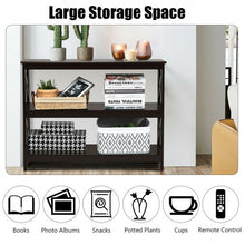 Load image into Gallery viewer, 3-Tier Console X-Design Sofa Side Accent Table-Espresso