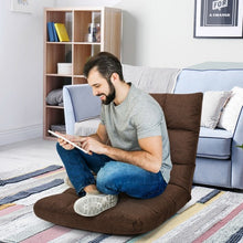 Load image into Gallery viewer, 14-Position Adjustable Folding Lazy Gaming Sofa-Coffee