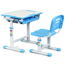 Load image into Gallery viewer, Height Adjustable Children’s Desk Chair Set -Blue